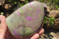 Polished Stichtite Standing Free Forms x 3 From Barberton, South Africa - Toprock Gemstones and Minerals 