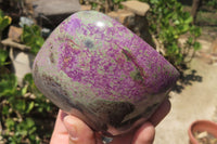 Polished Stichtite Standing Free Forms x 3 From Barberton, South Africa - Toprock Gemstones and Minerals 