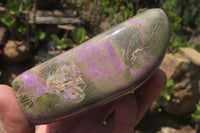 Polished Stichtite Standing Free Forms x 3 From Barberton, South Africa - Toprock Gemstones and Minerals 