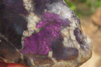 Polished On One Side Metallic Purpurite Specimens x 4 From Namibia - Toprock Gemstones and Minerals 
