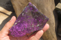 Polished On One Side Metallic Purpurite Specimens x 4 From Namibia - Toprock Gemstones and Minerals 