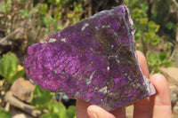Polished On One Side Metallic Purpurite Specimens x 4 From Namibia - Toprock Gemstones and Minerals 