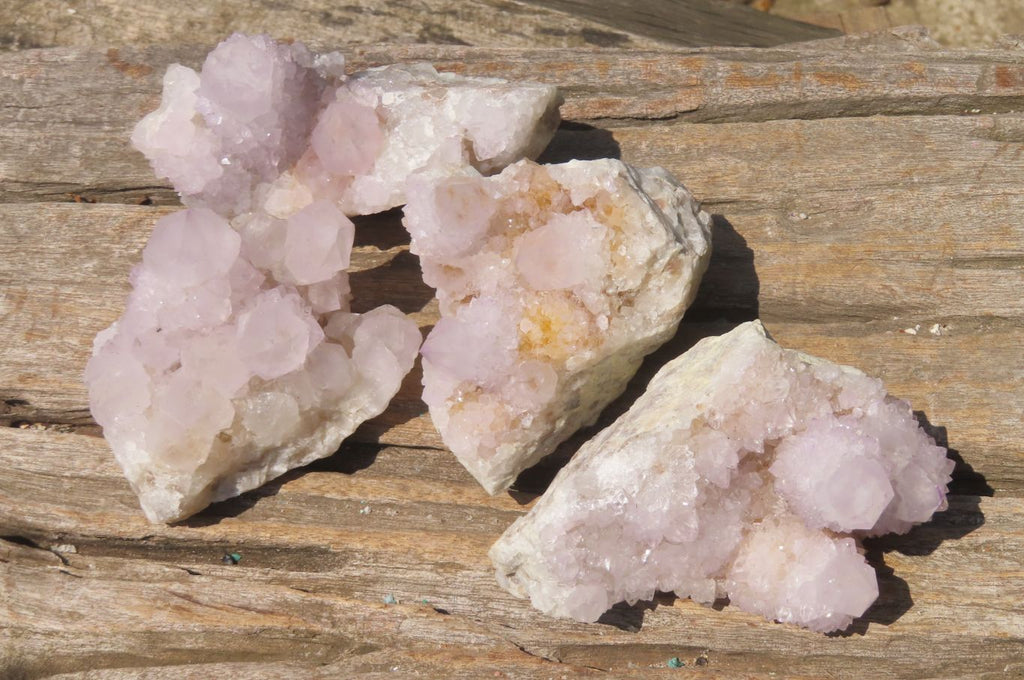 Natural Amethyst Spirit Quartz Clusters x 4 From Boekenhouthoek, South Africa - Toprock Gemstones and Minerals 
