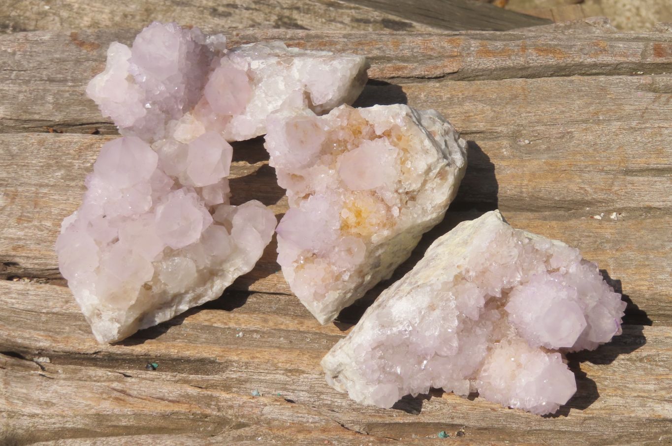 Natural Amethyst Spirit Quartz Clusters x 4 From Boekenhouthoek, South Africa - Toprock Gemstones and Minerals 