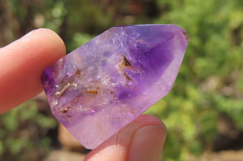Polished Smokey Amethyst Window Quartz Crystals x 24 From Ankazobe, Madagascar - Toprock Gemstones and Minerals 