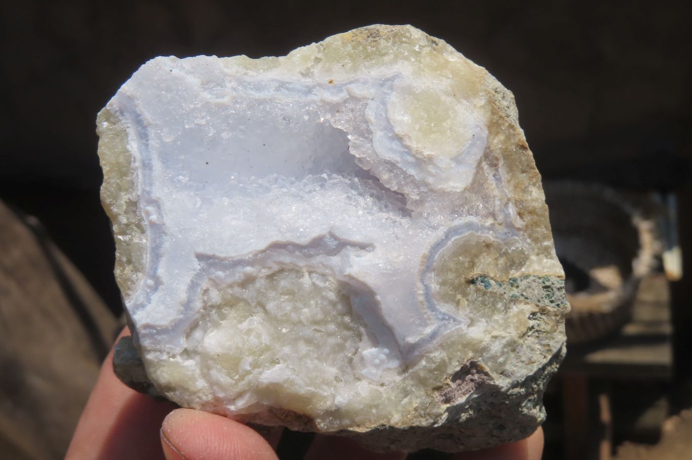 Natural Blue Lace Agate Geode Specimens x 14 From Nsanje, Malawi - Toprock Gemstones and Minerals 