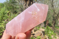 Polished Double Terminated Rose Quartz Points x 6 From Madagascar - Toprock Gemstones and Minerals 