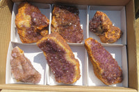 Natural Amethystos Amethyst Plates x 6 From Kwaggafontein, South Africa - Toprock Gemstones and Minerals 