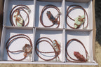 Hand Made Mixed Copper Wire Wrapped Stone Pendants x 6 From South Africa - Toprock Gemstones and Minerals 