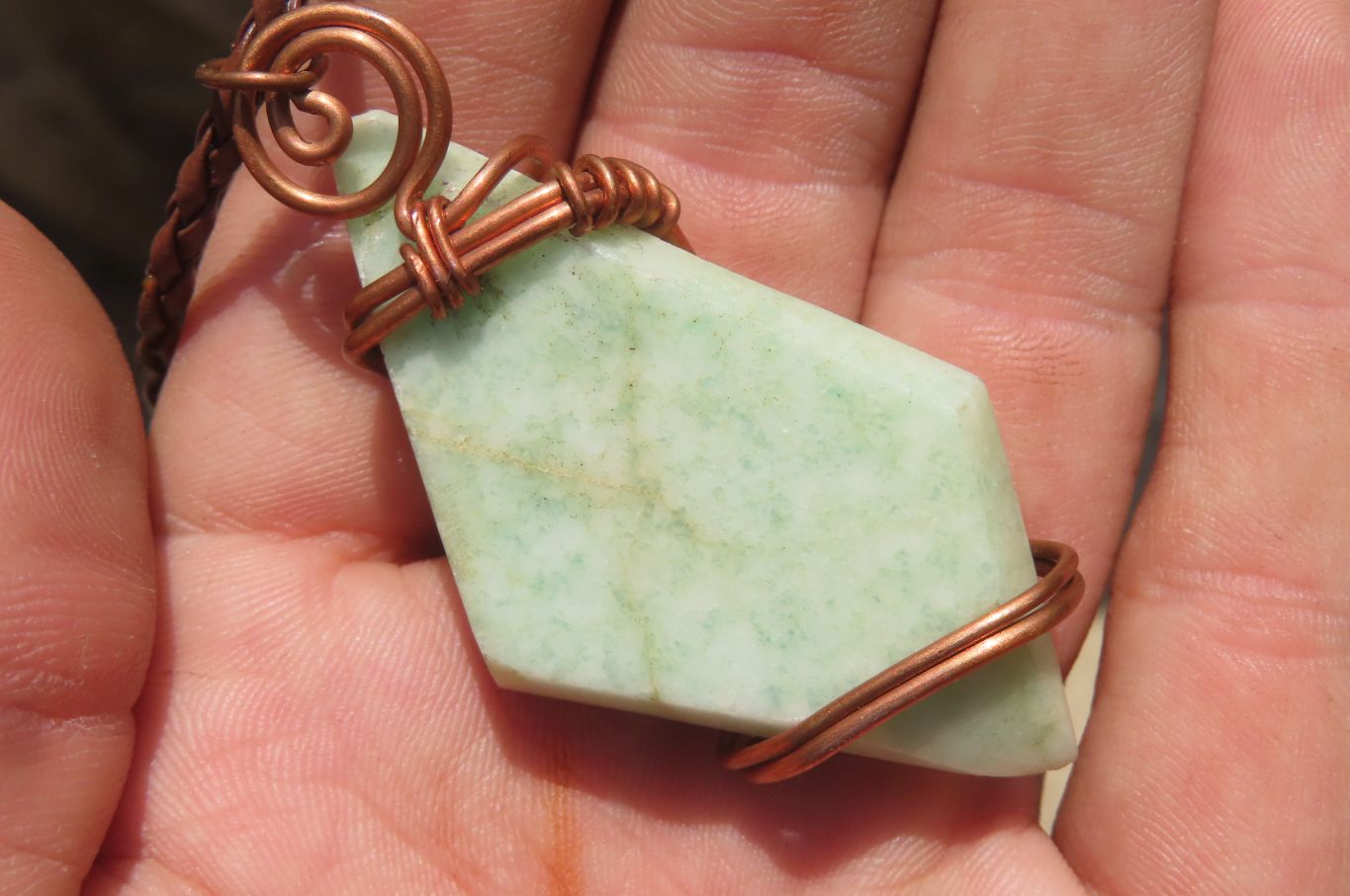 Hand Made Mixed Copper Wire Wrapped Stone Pendants x 6 From South Africa - Toprock Gemstones and Minerals 