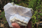 Natural Blue Lace Agate Geode Specimens x 4 From Nsanje, Malawi - Toprock Gemstones and Minerals 