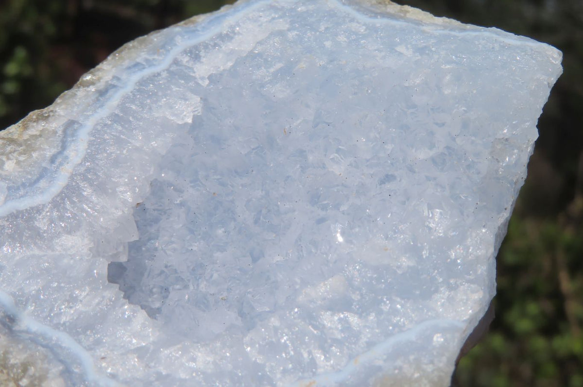 Natural Blue Lace Agate Geode Specimens x 4 From Nsanje, Malawi - Toprock Gemstones and Minerals 
