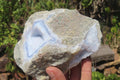 Natural Blue Lace Agate Geode Specimens x 4 From Nsanje, Malawi - Toprock Gemstones and Minerals 