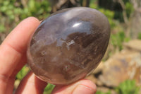 Polished Smokey Quartz Gemstone Eggs x 6 From Madagascar - Toprock Gemstones and Minerals 