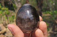 Polished Smokey Quartz Gemstone Eggs x 6 From Madagascar - Toprock Gemstones and Minerals 