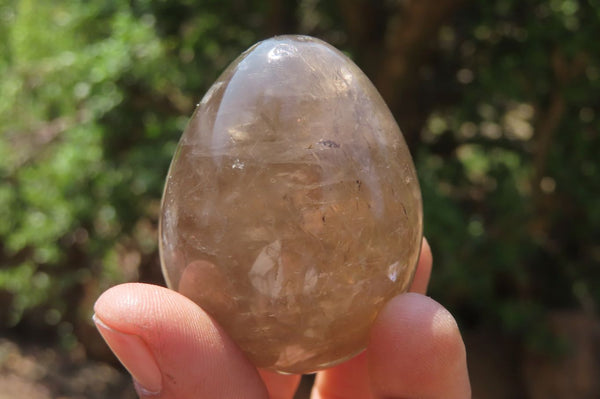Polished Smokey Quartz Gemstone Eggs x 6 From Madagascar - Toprock Gemstones and Minerals 