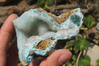 Natural Drusy Coated Chrysocolla Specimens x 4 From Congo - Toprock Gemstones and Minerals 