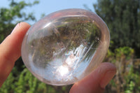 Polished Clear Quartz Palm Stones x 12 From Madagascar - Toprock Gemstones and Minerals 