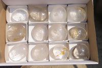 Polished Clear Quartz Palm Stones x 12 From Madagascar - Toprock Gemstones and Minerals 