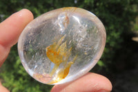 Polished Clear Quartz Palm Stones x 12 From Madagascar - Toprock Gemstones and Minerals 