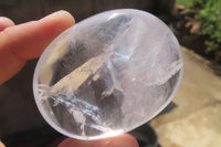 Polished Clear Quartz Palm Stones x 12 From Madagascar - Toprock Gemstones and Minerals 