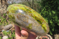 Polished Green Opal Standing Free Form x 1 From Antsirabe, Madagascar - Toprock Gemstones and Minerals 