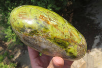 Polished Green Opal Standing Free Form x 1 From Antsirabe, Madagascar - Toprock Gemstones and Minerals 