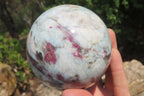 Polished Rubellite Pink Tourmaline Matrix Spheres x 2 From Ambatondrazaka, Madagascar - Toprock Gemstones and Minerals 