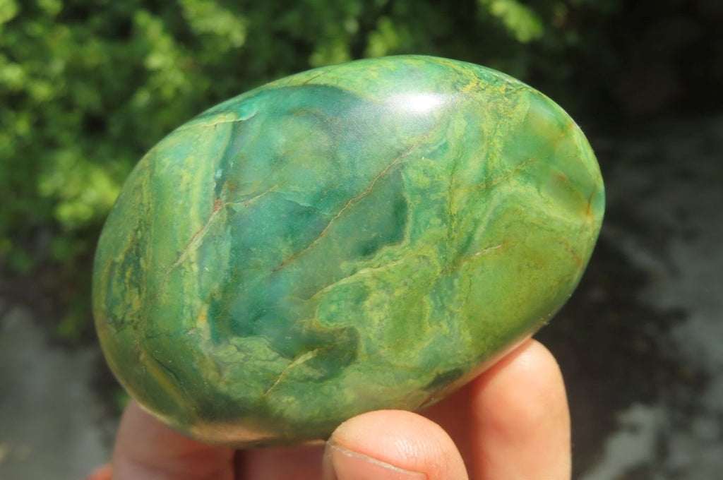Polished Green Verdite Palm Stones x 6 From Zimbabwe - Toprock Gemstones and Minerals 