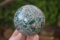 Polished Emerald Mica In Matrix Spheres x 2 From Mutoko, Zimbabwe - Toprock Gemstones and Minerals 