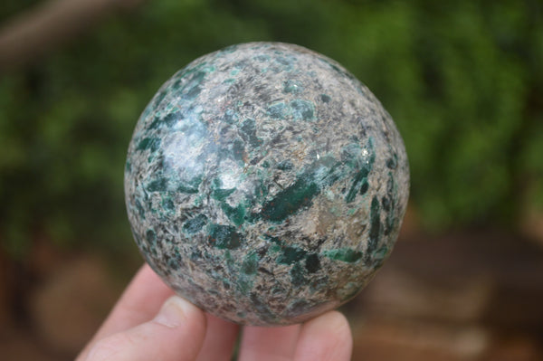 Polished Emerald Mica In Matrix Spheres x 2 From Mutoko, Zimbabwe - Toprock Gemstones and Minerals 