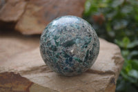 Polished Emerald Mica In Matrix Spheres x 2 From Mutoko, Zimbabwe - Toprock Gemstones and Minerals 