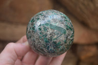 Polished Emerald Mica In Matrix Spheres x 2 From Mutoko, Zimbabwe - Toprock Gemstones and Minerals 