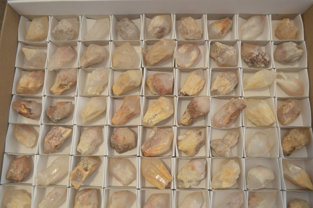 Natural Pineapple Candle Quartz Crystals x 63 From Antsirabe, Madagascar - Toprock Gemstones and Minerals 