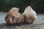 Natural Smokey Phantom Quartz Clusters x 6 From Luena, Congo - Toprock Gemstones and Minerals 