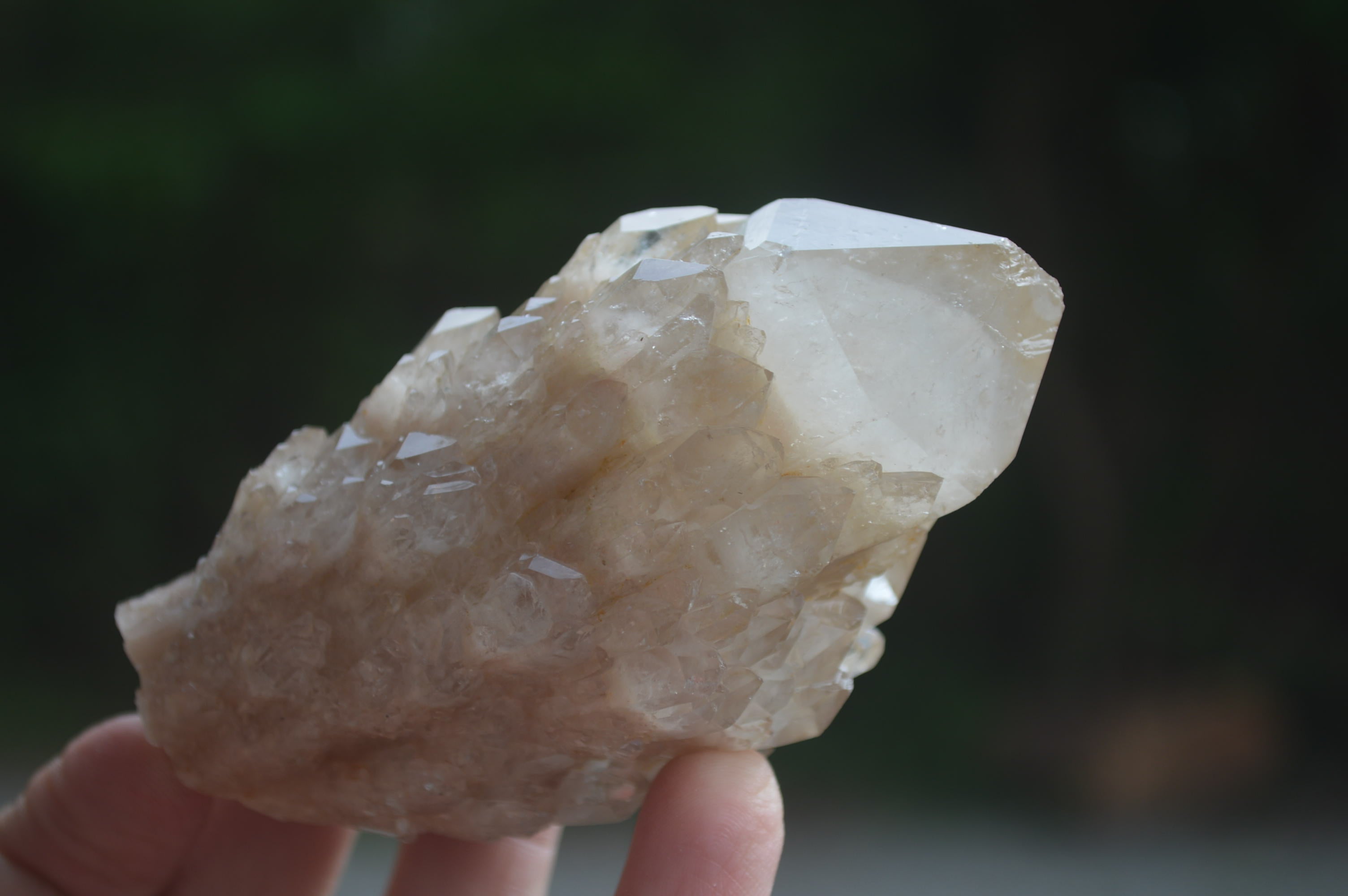 Natural Smokey Phantom Quartz Clusters x 6 From Luena, Congo - Toprock Gemstones and Minerals 