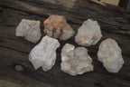 Natural Smokey Phantom Quartz Clusters x 6 From Luena, Congo - Toprock Gemstones and Minerals 