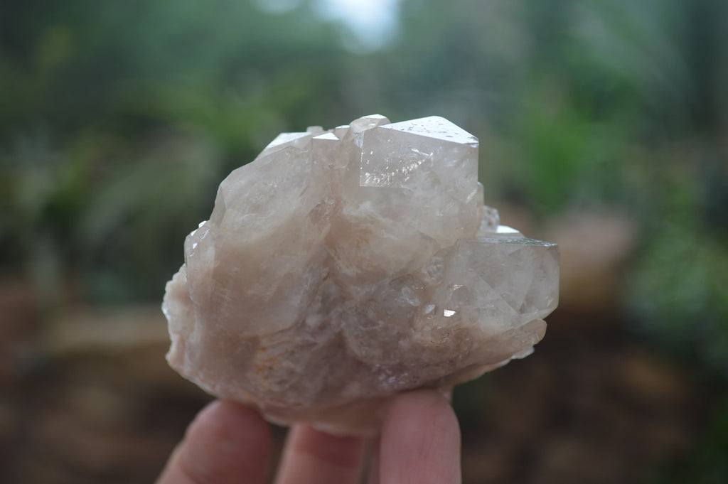 Natural Smokey Phantom Quartz Clusters x 6 From Luena, Congo - Toprock Gemstones and Minerals 
