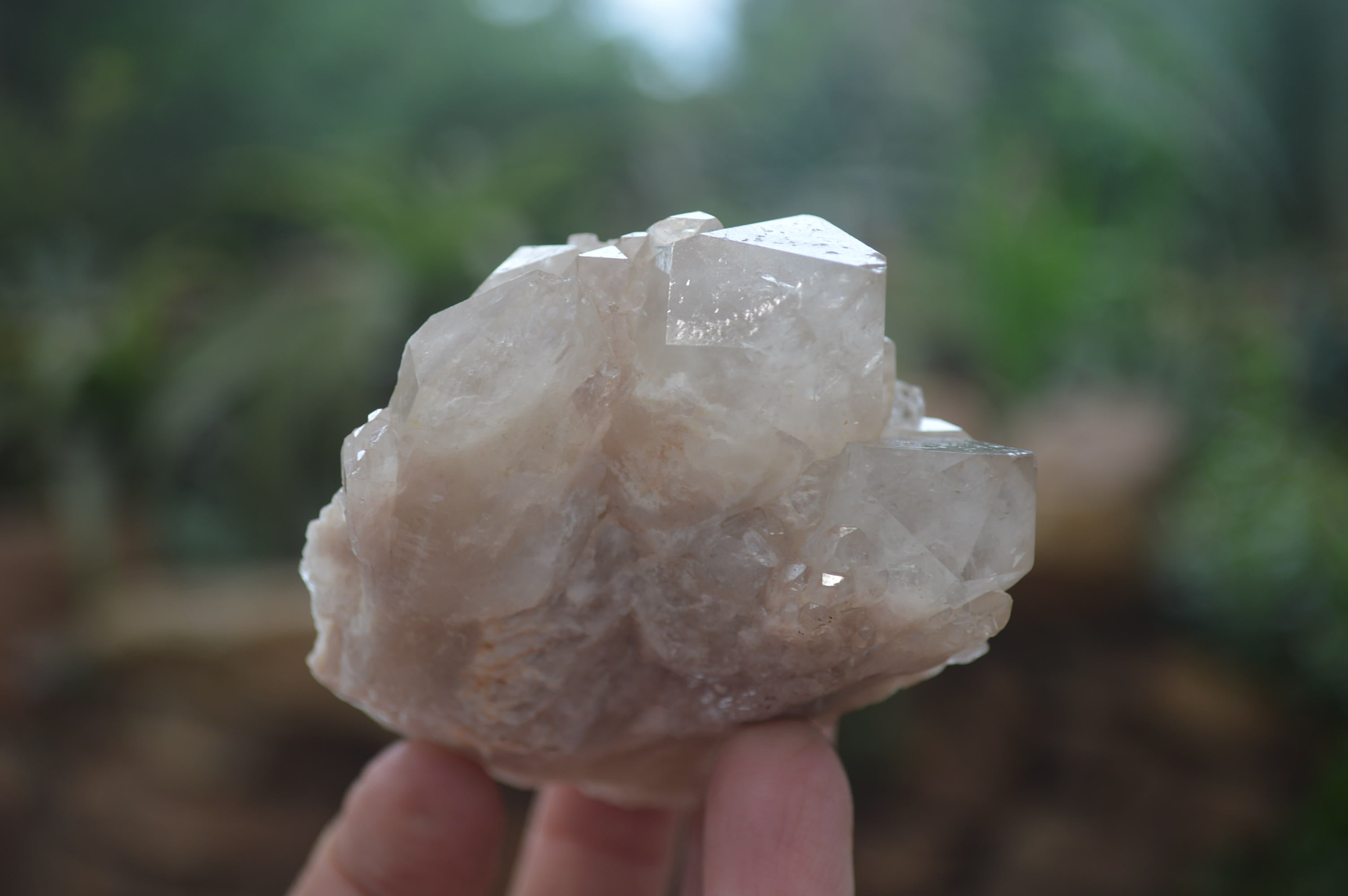 Natural Smokey Phantom Quartz Clusters x 6 From Luena, Congo - Toprock Gemstones and Minerals 