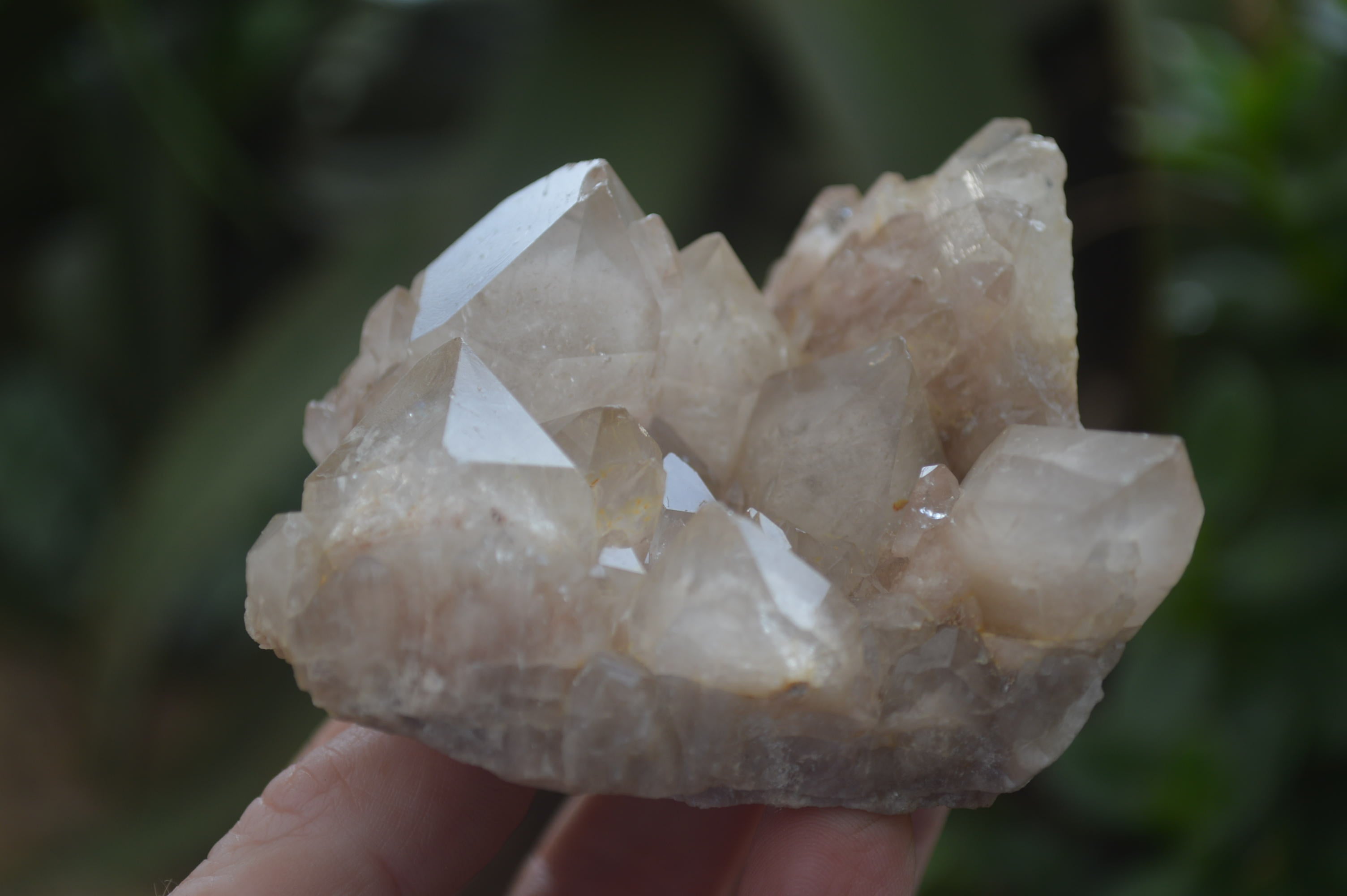 Natural Smokey Phantom Quartz Clusters x 6 From Luena, Congo - Toprock Gemstones and Minerals 