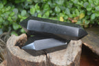 Polished Double Terminated Black Basalt Points x 6 From Madagascar - Toprock Gemstones and Minerals 