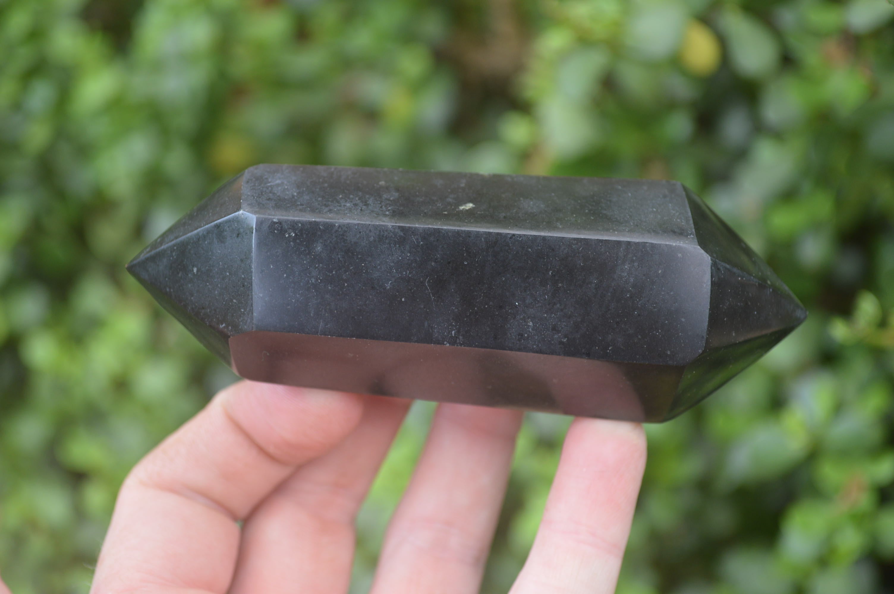 Polished Double Terminated Black Basalt Points x 6 From Madagascar - Toprock Gemstones and Minerals 