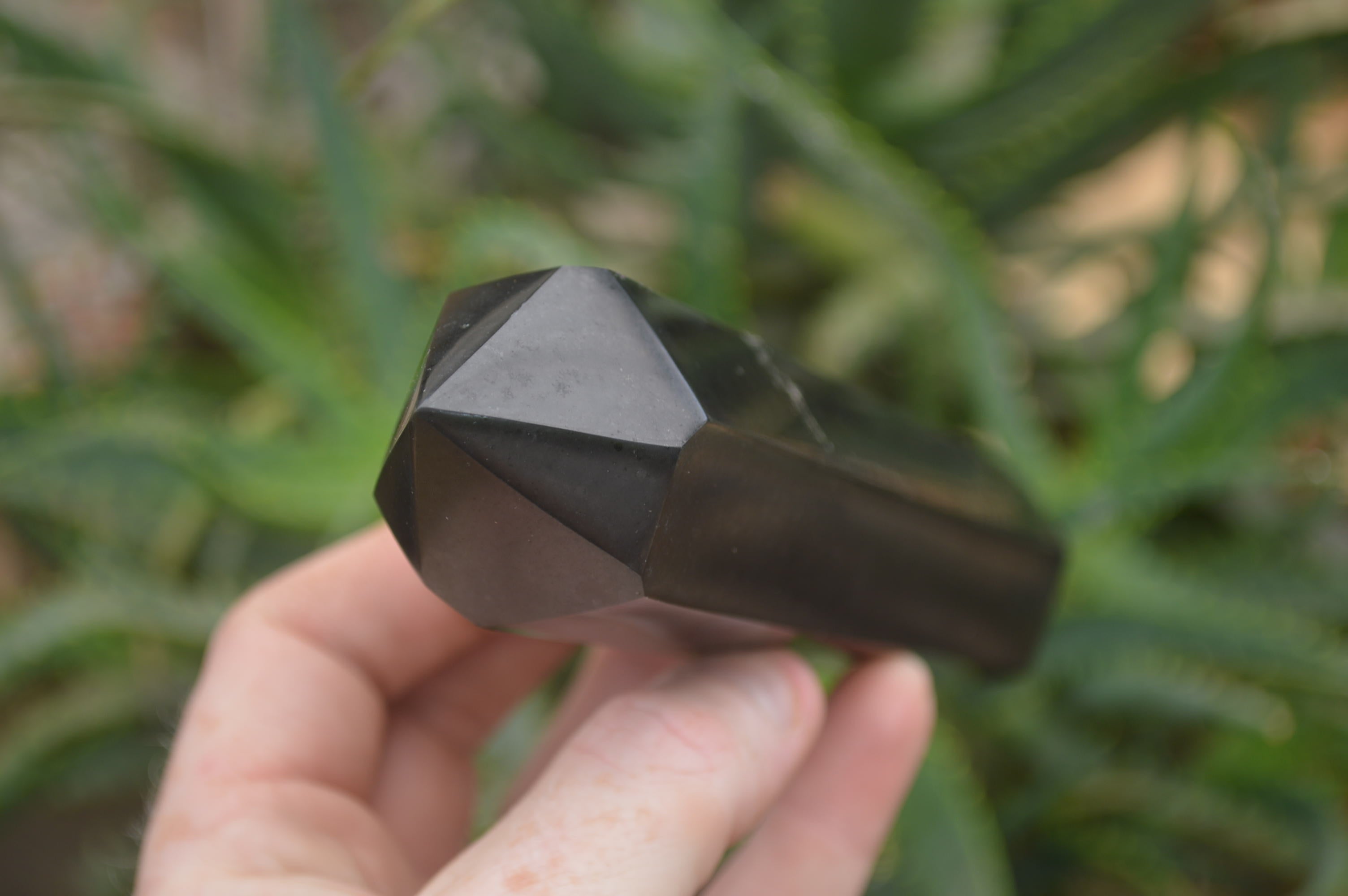 Polished Double Terminated Black Basalt Points x 6 From Madagascar - Toprock Gemstones and Minerals 