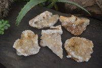 Natural Limonite Quartz Clusters x 5 From Solwezi, Zambia - Toprock Gemstones and Minerals 