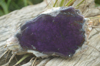 Polished On One Side Metallic Purpurite x 3 From Namibia - Toprock Gemstones and Minerals 