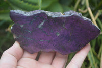 Polished On One Side Metallic Purpurite x 3 From Namibia - Toprock Gemstones and Minerals 