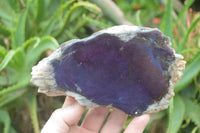 Polished On One Side Metallic Purpurite x 3 From Namibia - Toprock Gemstones and Minerals 