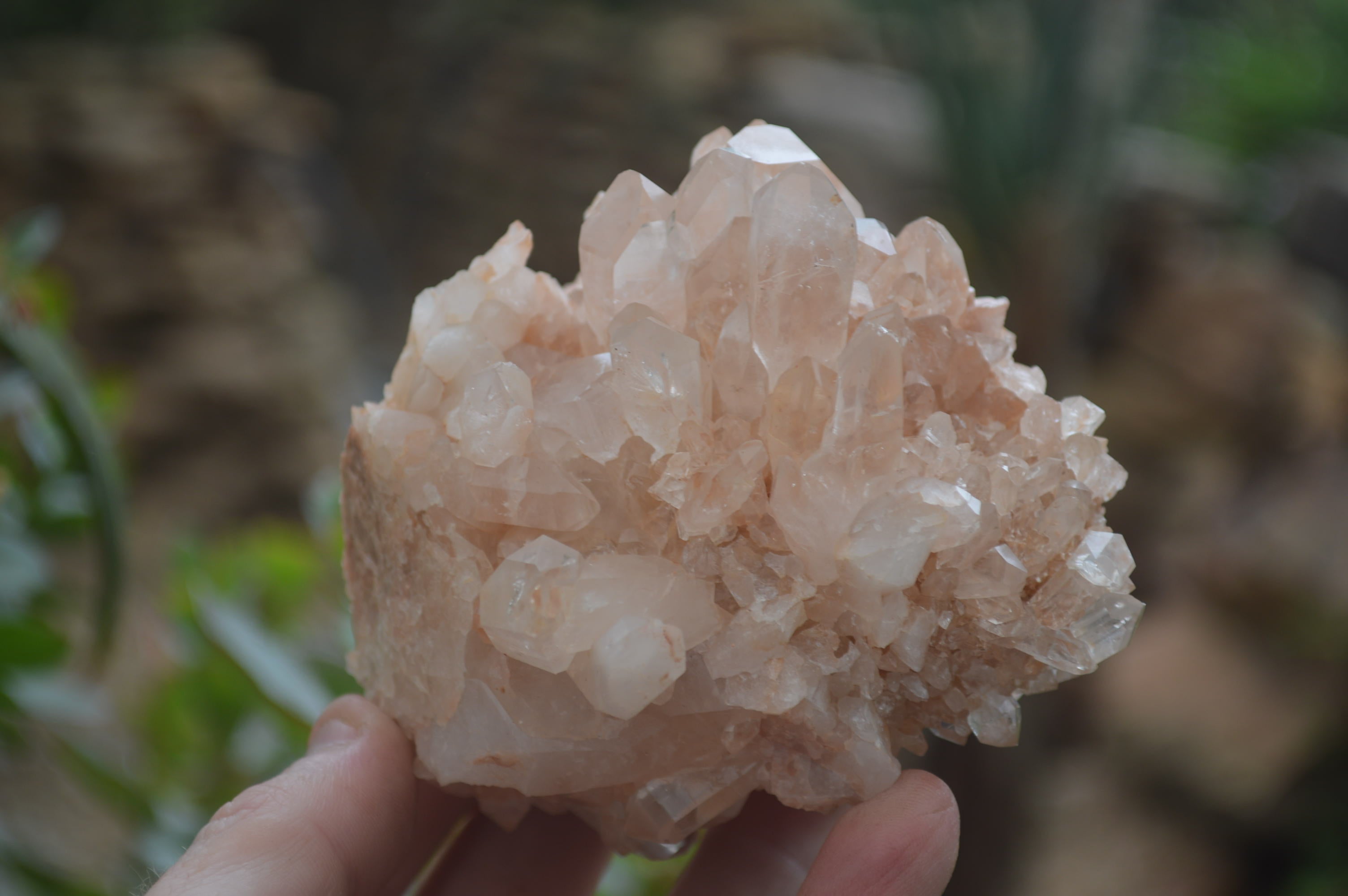Natural Quartz Clusters x 3 From Madagascar - Toprock Gemstones and Minerals 