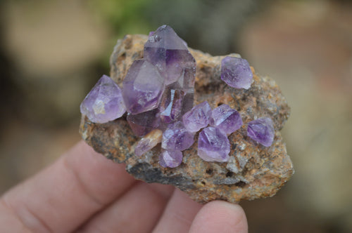 Hand Made Amethyst Conglomerate Specimens x 6 From Chiredzi, Zimbabwe - Toprock Gemstones and Minerals 