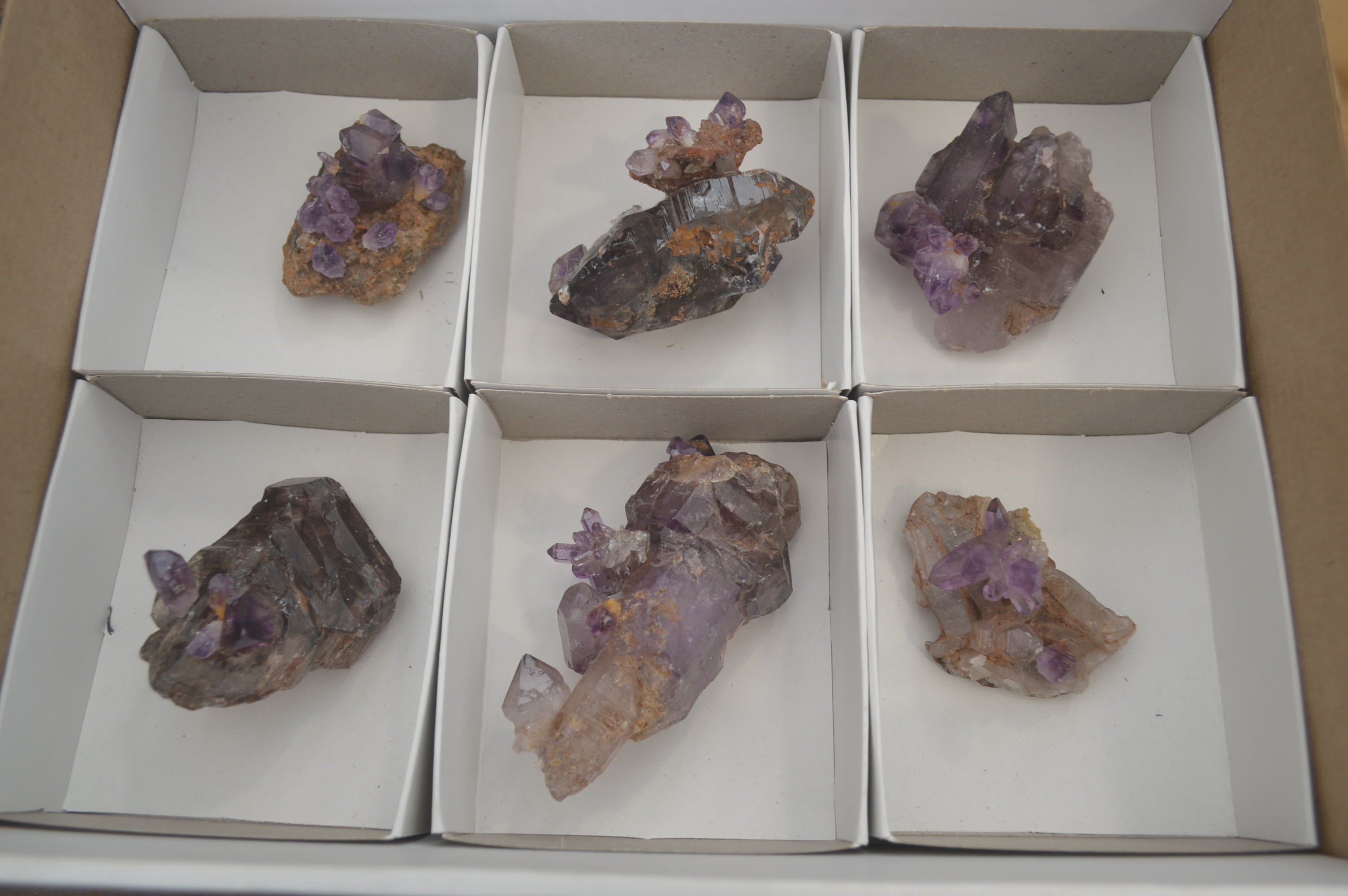 Hand Made Amethyst Conglomerate Specimens x 6 From Chiredzi, Zimbabwe - Toprock Gemstones and Minerals 